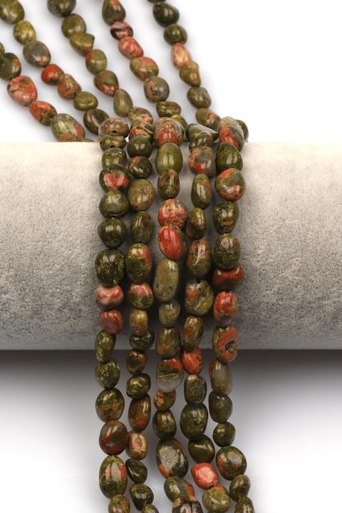 Unakit Doğal Taş Dizi 6 x 8 mm Mercimek Kesim