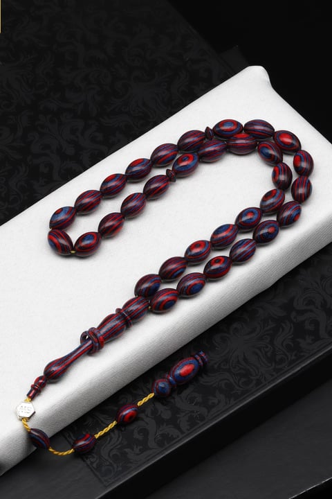 Usta İşçilikli Kafur Ağacı Tesbih 8 x 13 mm Arpa Kesim