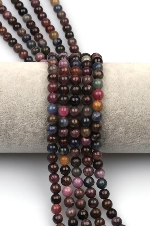 Yakut-Safir Doğaltaş Dizi 6 mm Küre Kesim