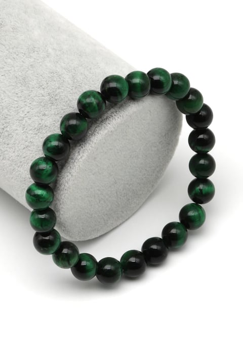 Yeşil Kaplan Gözü Doğal Taş Bileklik 8 mm Küre Kesim - BLK-2249