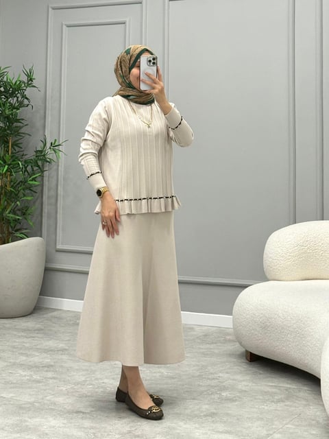 Melody Taşlı Etekli Takım