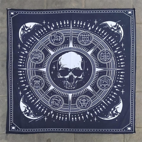  Skull And Half Moon  Bandana
