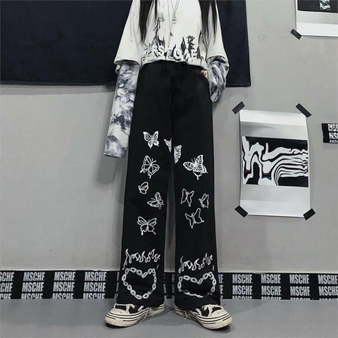 Anime Harajuku Butterfly And Heart (Unisex) Eşofman