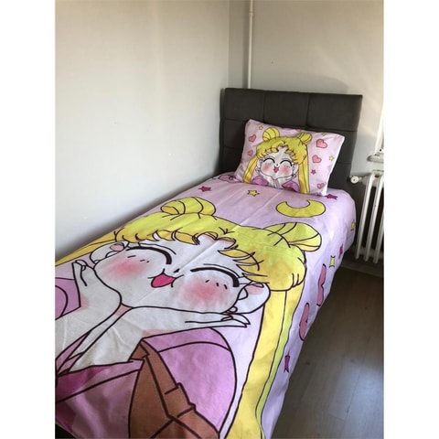 Anime Sailor Moon Profil Tek Kişilik Nevresim Takımı