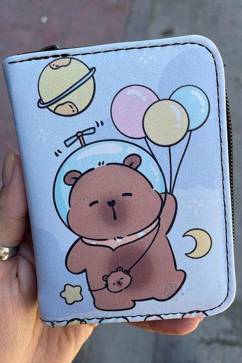 Astronaut Bear Kısa Cüzdan