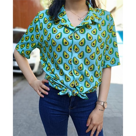 Avokado Kolaj Mint Unisex Gömlek