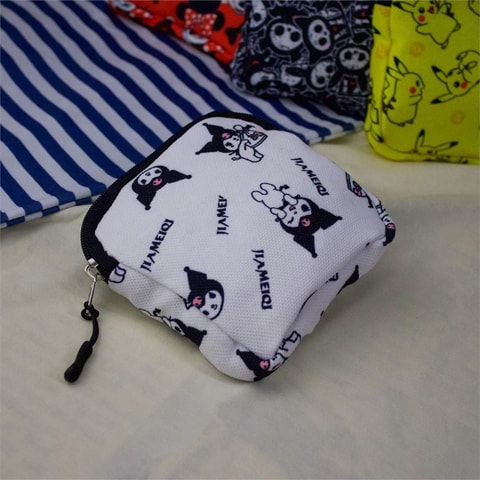 Beyaz Anime Kuromi Packet Kolaj Makyaj Çantası