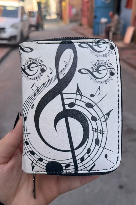Beyaz Melody Unisex Cüzdan