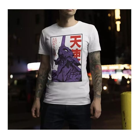 Beyaz Neon Genesis Evangelion Shinji Asuka Eva Unit Unisex T-Shirt