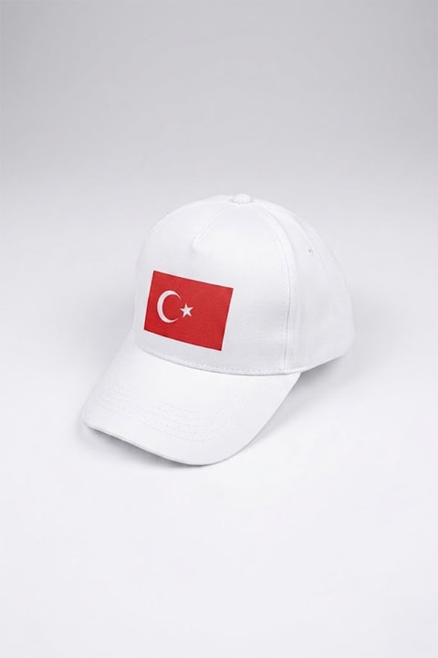 Beyaz Türk Bayrağı Baseball Şapka