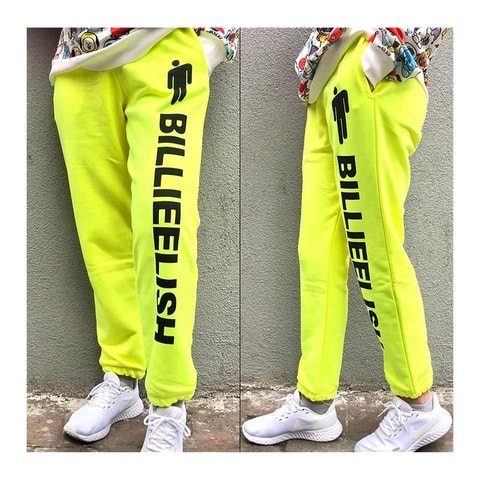 Billie Eilish Logo Parlak Açık Yeşil Eşofman