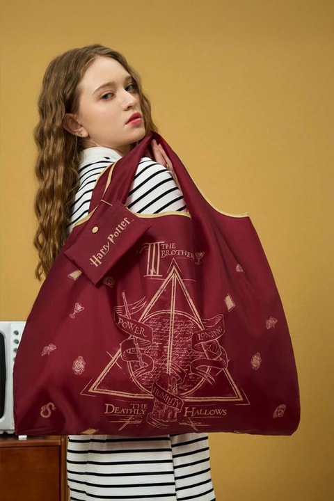 Bordo Harry Potter Deathly Hallows Bez Çanta