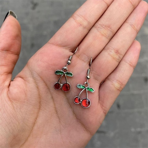 Cherry Silver Küpe