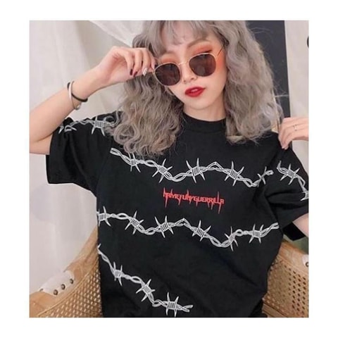 Dikenli Tel  Büyük Beden T-Shirt
