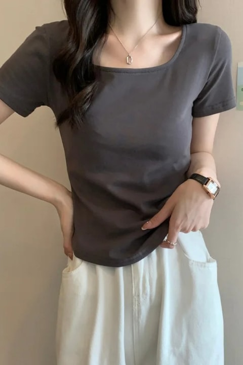 Füme Basic Kısa Kollu Crop