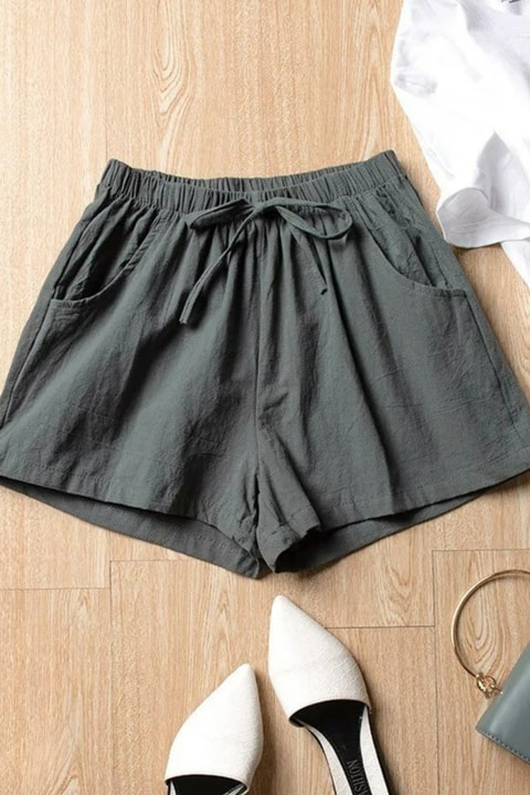 Gri Basic Cepli Şort