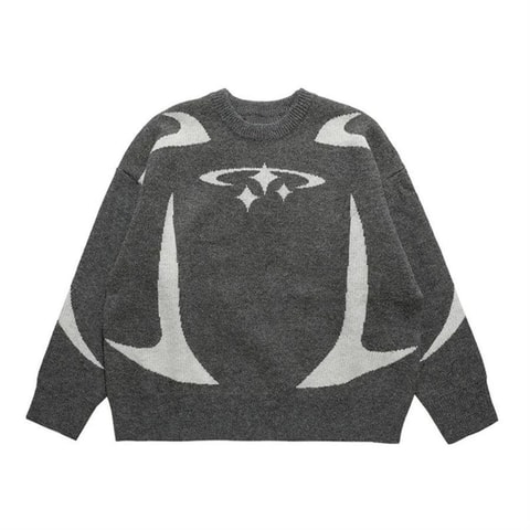 Gri Patterned Triple Star Oversize Kazak