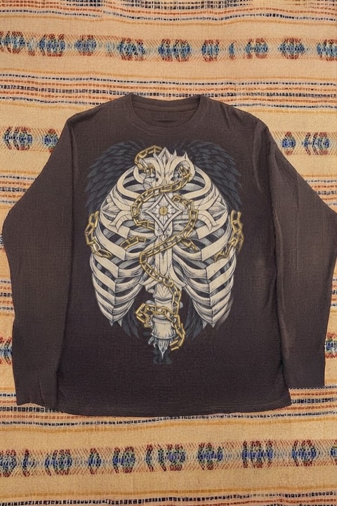 Kahverengi Anatomi Kaburga Gotik Unisex Sweatshirt