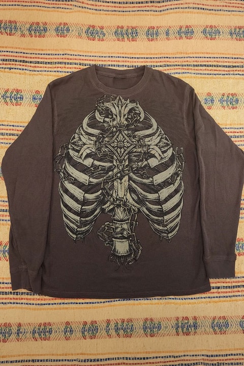 Kahverengi Anatomi Kaburga Gotik Unisex Sweatshirt