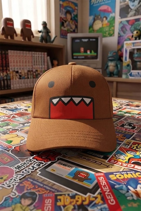 Kahverengi Domo Kun Baseball Şapka