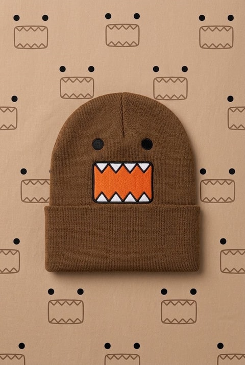 Kahverengi Domo Kun Face Unisex Bere