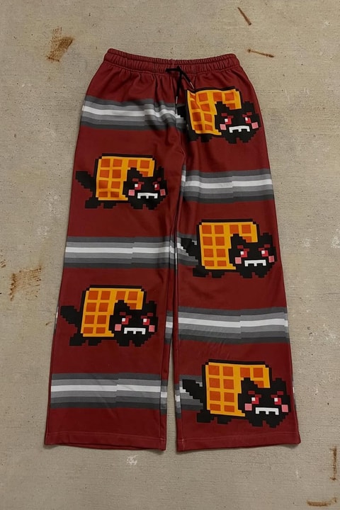 Kahverengi Nyan Cat Rainbow Harjauku Y2K Unisex Eşofman