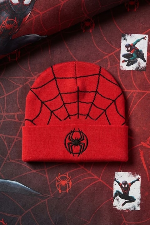 Kırmızı Spider Man Örümcek Ağlı Unisex Bere