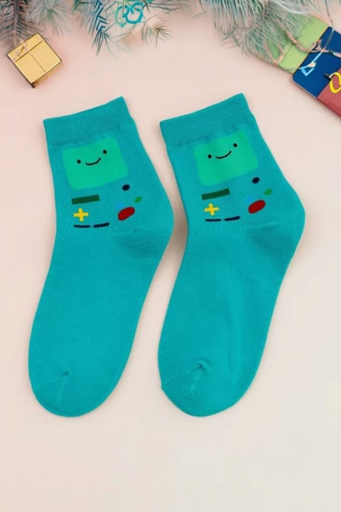 Mavi Adventure Time BMO Face Unisex Çorap