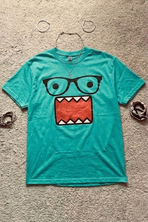 Mavi Domo Kun Harajuku Y2K Unisex T-Shirt