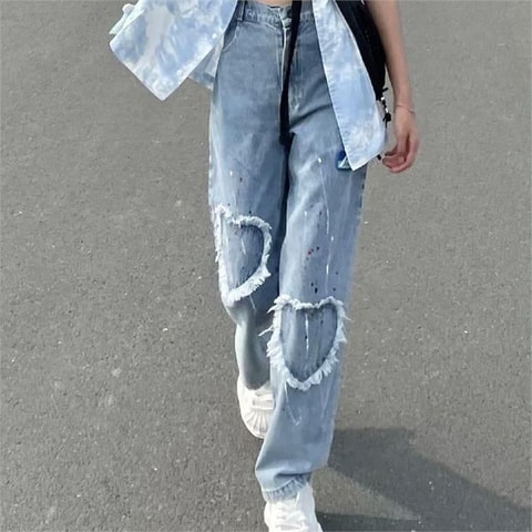 Mavi Jean Heart Vintage Baggy Kot Pantolon