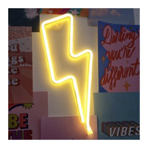 Şimşek Neon Duvar Lambası
