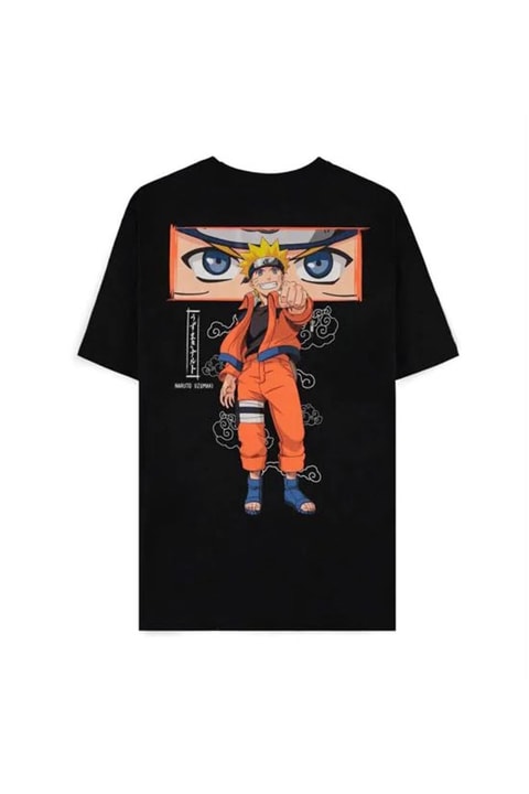 Siyah Anime Naruto Eyes Unisex T-Shrit