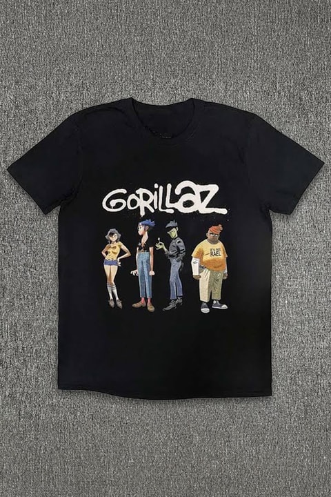 Siyah Gorillaz Characters Unisex T-Shirt