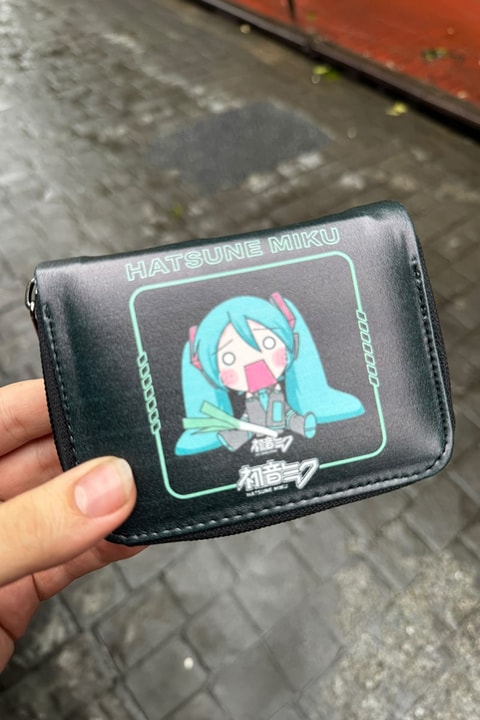 Siyah Hatsune Miku Onion Unisex Cüzdan