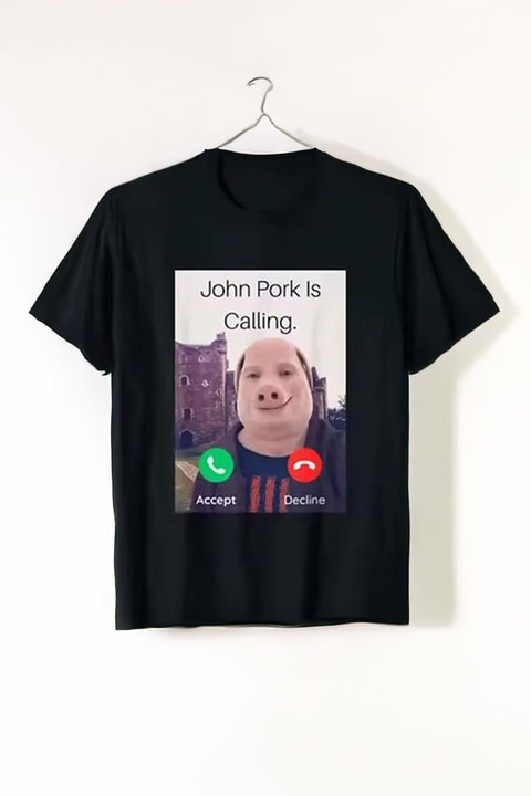 Siyah Jhon Pork Is Calling Meme Unisex T-shirt
