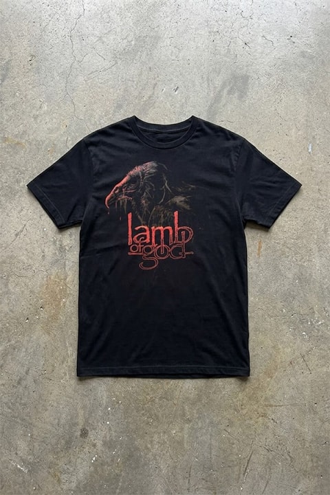 Siyah Lamb Of God Eagle Unisex Y2K T-Shirt