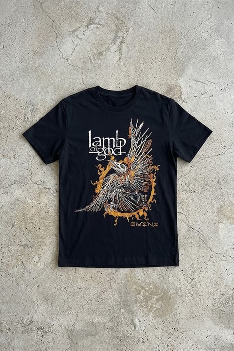 Siyah Lamb Of God Omens Unisex Y2K T-Shirt