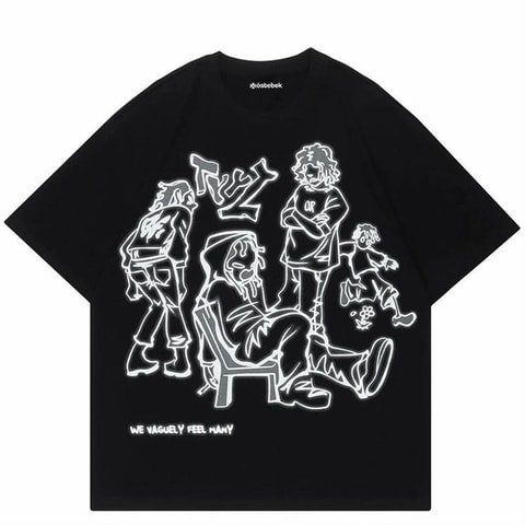 Siyah We Vaguely Feel Many (Unisex) T-Shirt