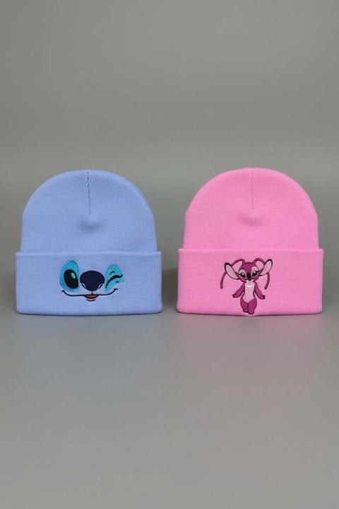 Stitch Copule Mavi ve Pembe Bere