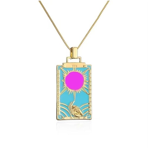 The Lovers Sole Tarot Gold Çelik Kolye