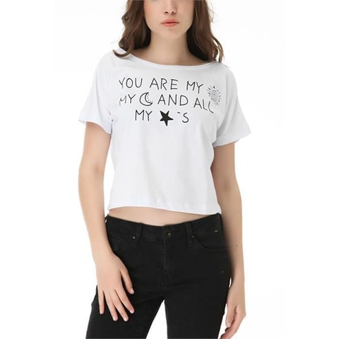 You Are My Sun And My Moon And All My Star'S Yarım Kadın T-Shirt