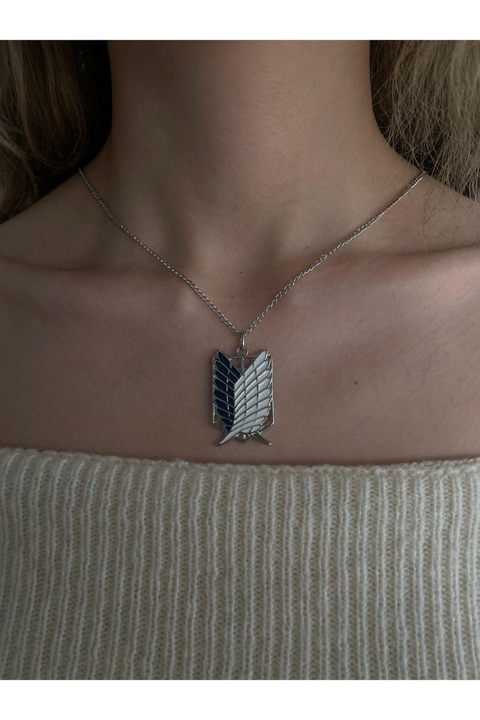 Attack On Titan Özgürlüğün Kanatları Tasarım Unisex Kolye