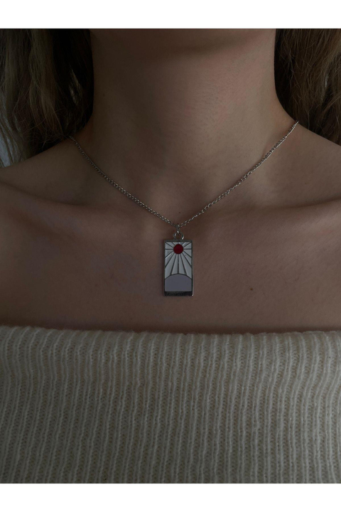 Demon Slayer Anime Tasarım Unisex Kolye