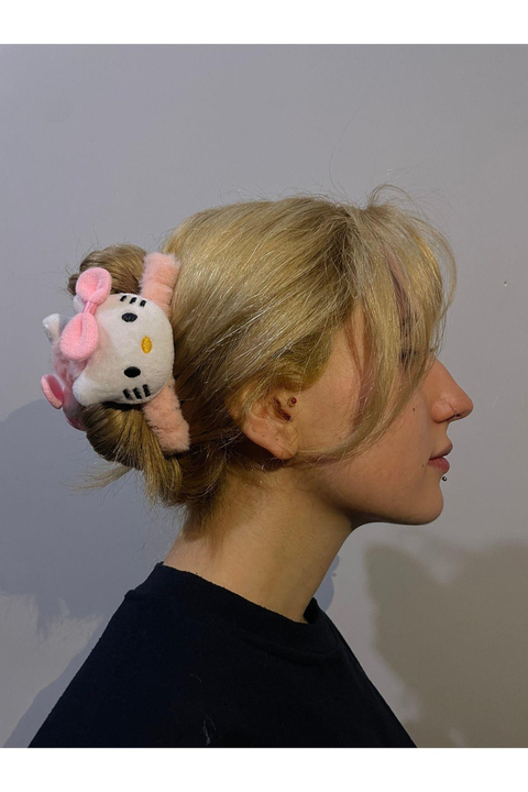 Hello Kitty Pembe Peluş Oyuncak Kuromi Bebek Çocuk Kadın Kelebek Toka