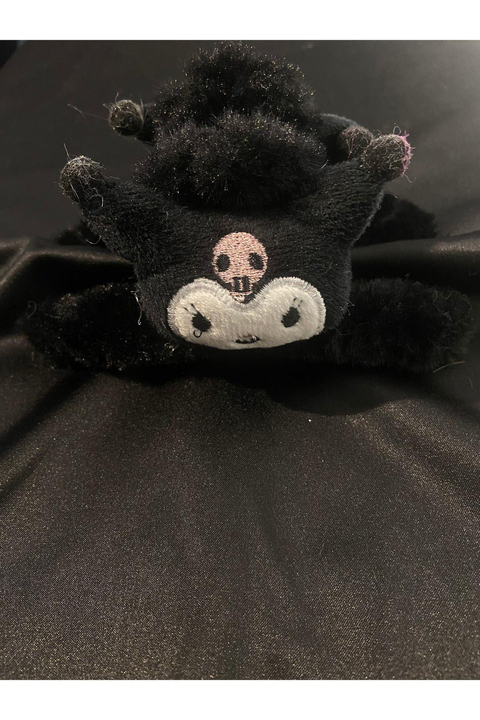 Kuromi Siyah Uzun Peluş Oyuncak Kuromi Bebek Çocuk Kadın Kelebek Toka