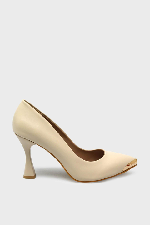Kanuga Kadın Kadeh Topuk Stiletto Ayakkabı Bej LPA1302