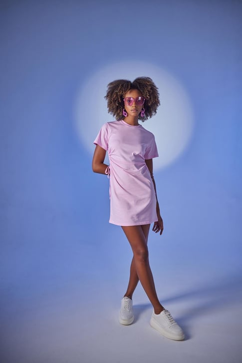 Wex Tshirt Elbise Pembe