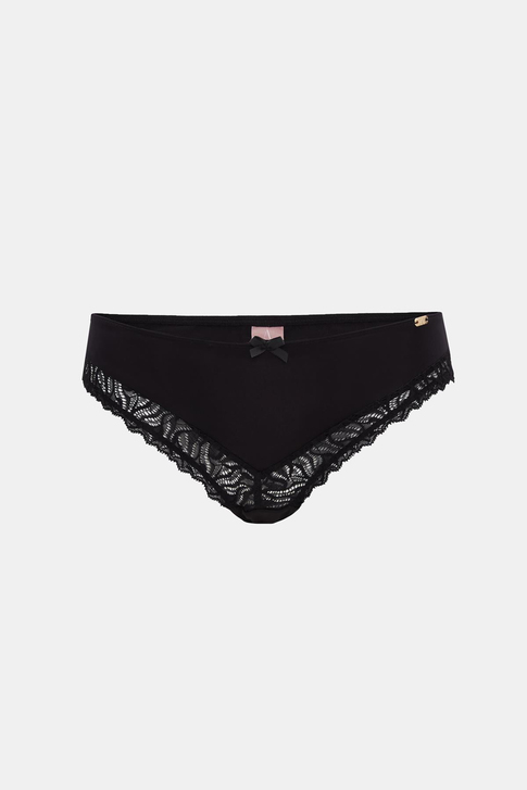 Luna Siyah Dantelli Slip Külot