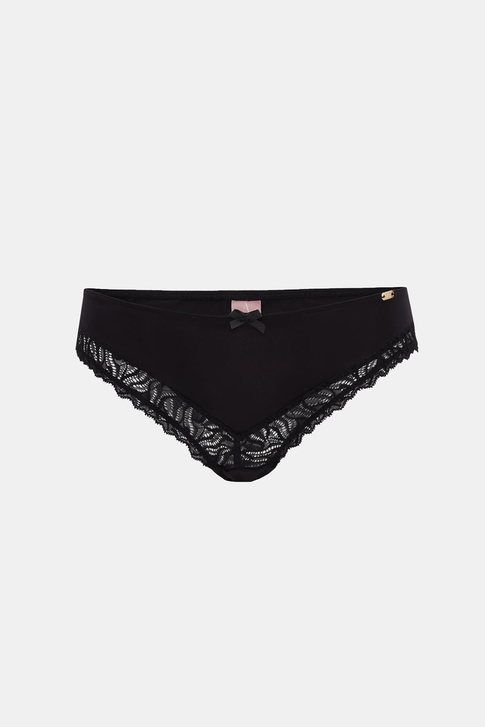 Luna Siyah Dantelli Slip Külot