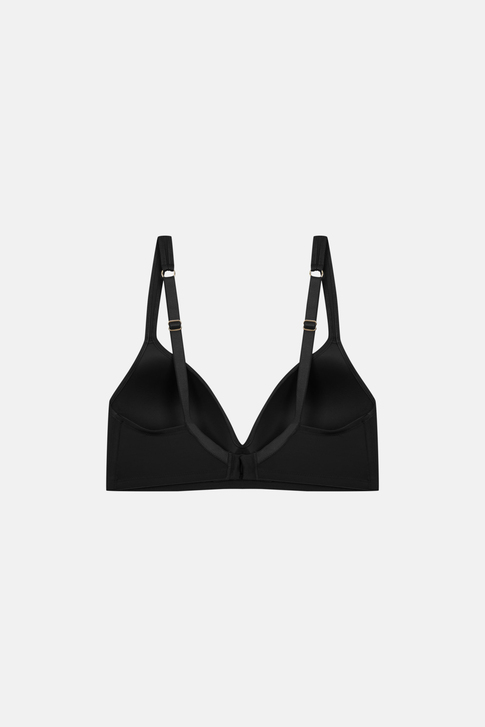 AMARELLEDesteksizSienna Siyah Comfort Bra Büyük Beden Toparlayıcı Sütyen- Balensiz, Dolgusuz, Kalın Askılı